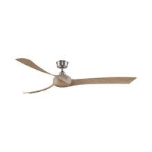 Load image into Gallery viewer, Wrap Custom 72 Inch Ceiling Fan in Brushed Nickel/Natural.

