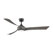 Load image into Gallery viewer, Wrap Custom LED Ceiling Fan in Matte Greige/Weathered Wood/64-Inch.
