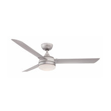 Load image into Gallery viewer, Xeno Outdoor LED Ceiling Fan in Silver.
