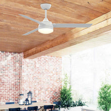 Load image into Gallery viewer, Xeno Outdoor LED Ceiling Fan in living room.
