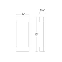 Load image into Gallery viewer, Fathom Outdoor LED Wall Light - line drawing.
