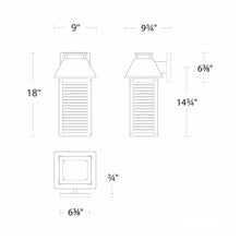Load image into Gallery viewer, Faulkner Outdoor LED Wall Light - line drawing.

