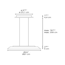 Load image into Gallery viewer, Febe LED Pendant Light - line drawing.
