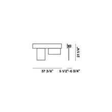 Load image into Gallery viewer, Fields 3 Wall Light - line drawing.
