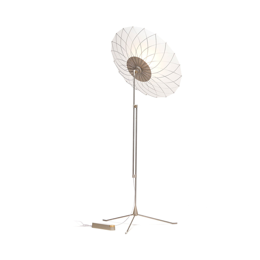Filigree LED Floor Lamp in Silver.