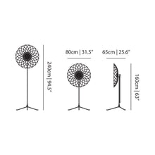 Load image into Gallery viewer, Filigree LED Floor Lamp - line drawing.
