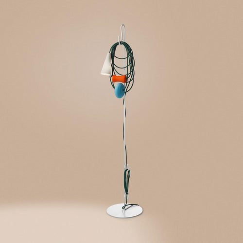 Filo LED Floor Lamp in White.