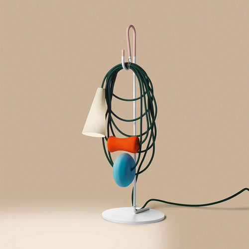 Filo LED Table Lamp in White.