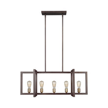 Load image into Gallery viewer, Finnegan Linear Chandelier in Black.
