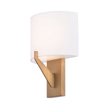 Load image into Gallery viewer, Fitzgerald LED Wall Light in Aged Brass (Small).
