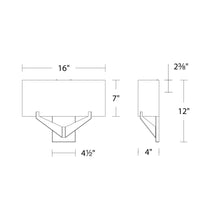 Load image into Gallery viewer, Fitzgerald LED Wall Light - line drawing.
