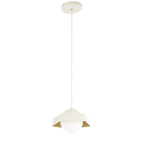 Five-O LED Mini Pendant Light in Textured White.