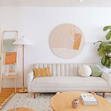 Load image into Gallery viewer, Flare Floor Lamp in living room.
