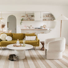 Load image into Gallery viewer, Flare Floor Lamp in living room.
