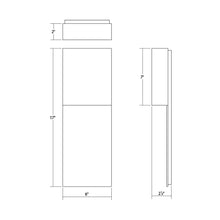 Load image into Gallery viewer, Flat Box™ Panel Outdoor LED Wall Light - line drawing.
