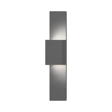 Load image into Gallery viewer, Flat Box™ Panel Up/Down Outdoor LED Wall Light in Textured Gray.

