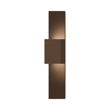 Load image into Gallery viewer, Flat Box™ Panel Up/Down Outdoor LED Wall Light in Textured Bronze.
