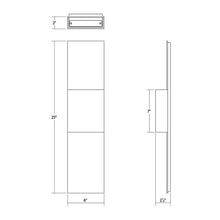 Load image into Gallery viewer, Flat Box™ Panel Up/Down Outdoor LED Wall Light - line drawing.
