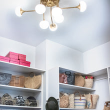 Load image into Gallery viewer, Flemming LED Semi-Flush Mount Ceiling Light in living room.
