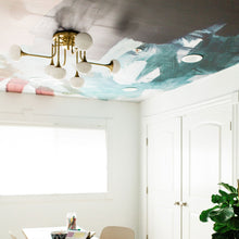 Load image into Gallery viewer, Flemming LED Semi-Flush Mount Ceiling Light in living room.
