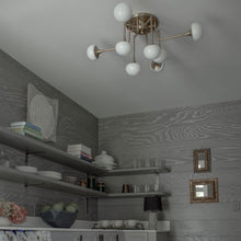 Load image into Gallery viewer, Flemming LED Semi-Flush Mount Ceiling Light in living room.
