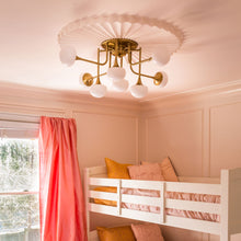 Load image into Gallery viewer, Flemming LED Semi-Flush Mount Ceiling Light in bedroom.
