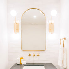 Load image into Gallery viewer, Flemming LED Wall Light in bathroom.

