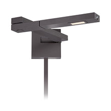 Load image into Gallery viewer, Flip LED Swing Arm Wall Light in Bronze (Left).
