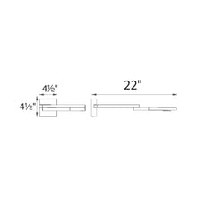 Load image into Gallery viewer, Flip LED Swing Arm Wall Light - line drawing.
