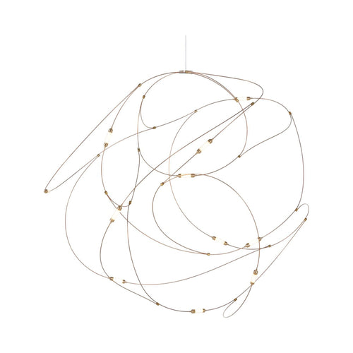 Flock of Light LED Chandelier in Brass.
