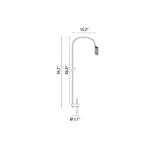 Load image into Gallery viewer, Caule Nest Outdoor LED Bollard - line drawing.
