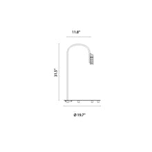 Load image into Gallery viewer, Caule Nest Outdoor LED Floor Lamp - line drawing.
