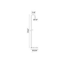 Load image into Gallery viewer, Caule Outdoor LED Floor Lamp - line drawing.
