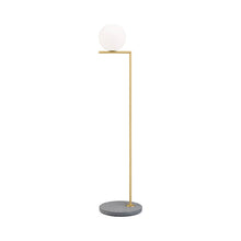 Load image into Gallery viewer, IC Lights Outdoor LED Floor Lamp in Brushed Brass/Grey Lava Stone(Small).
