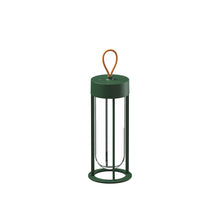 Load image into Gallery viewer, In Vitro LED Unplugged Table Lamp in Forest Green.
