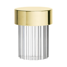 Load image into Gallery viewer, Last Order LED Table Lamp in Brass/Fluted Base.
