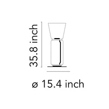 Load image into Gallery viewer, Noctambule High Cylinder and Cone LED Floor Lamp - line drawing.
