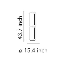 Load image into Gallery viewer, Noctambule High Cylinder LED Floor Lamp - line drawing.
