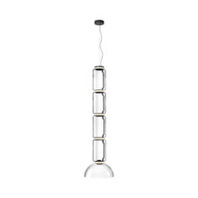 Load image into Gallery viewer, Noctambule Low Cylinder and Bowl LED Pendant Light in 4 Low Cylinders.
