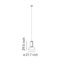 Load image into Gallery viewer, Noctambule Low Cylinder and Bowl LED Pendant Light - line drawing.

