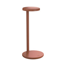 Load image into Gallery viewer, Oblique LED Table Lamp in Rust Orange.
