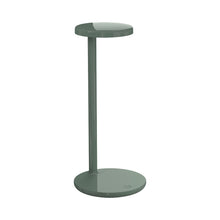 Load image into Gallery viewer, Oblique LED Table Lamp in Sage.
