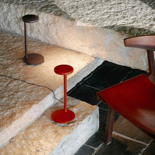 Load image into Gallery viewer, Oblique LED Table Lamp in office.
