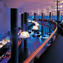 Load image into Gallery viewer, Romeo Moon S Pendant Light In Use
