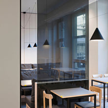 Load image into Gallery viewer, String Light Cone LED Pendant Light In Use
