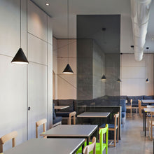 Load image into Gallery viewer, String Light Cone LED Pendant Light In Use
