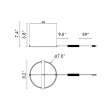Load image into Gallery viewer, To-Tie LED Table Lamp - line drawing.
