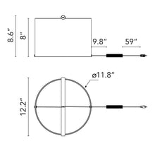 Load image into Gallery viewer, To-Tie LED Table Lamp - line drawing.
