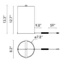 Load image into Gallery viewer, To-Tie LED Table Lamp - line drawing.
