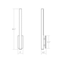 Load image into Gallery viewer, Flue™ Outdoor LED Wall Light - line drawing.
